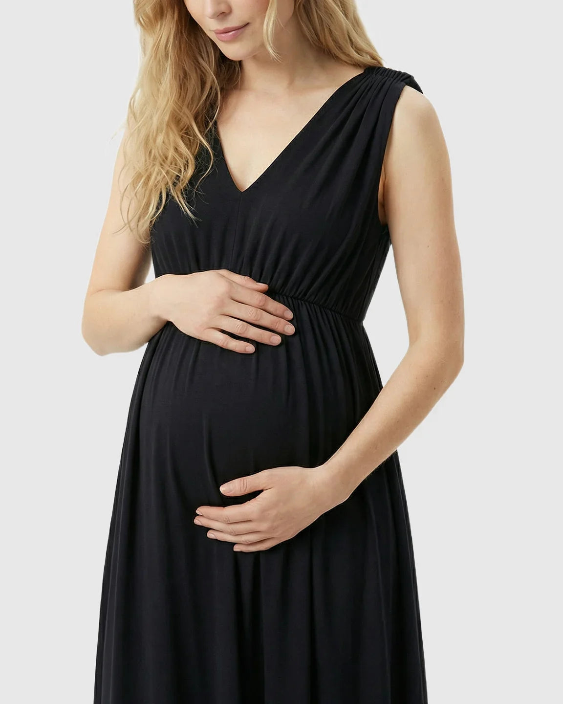 Bump Society – The Comfort Collection: Empire Waist Casual Maternity Maxi Dress