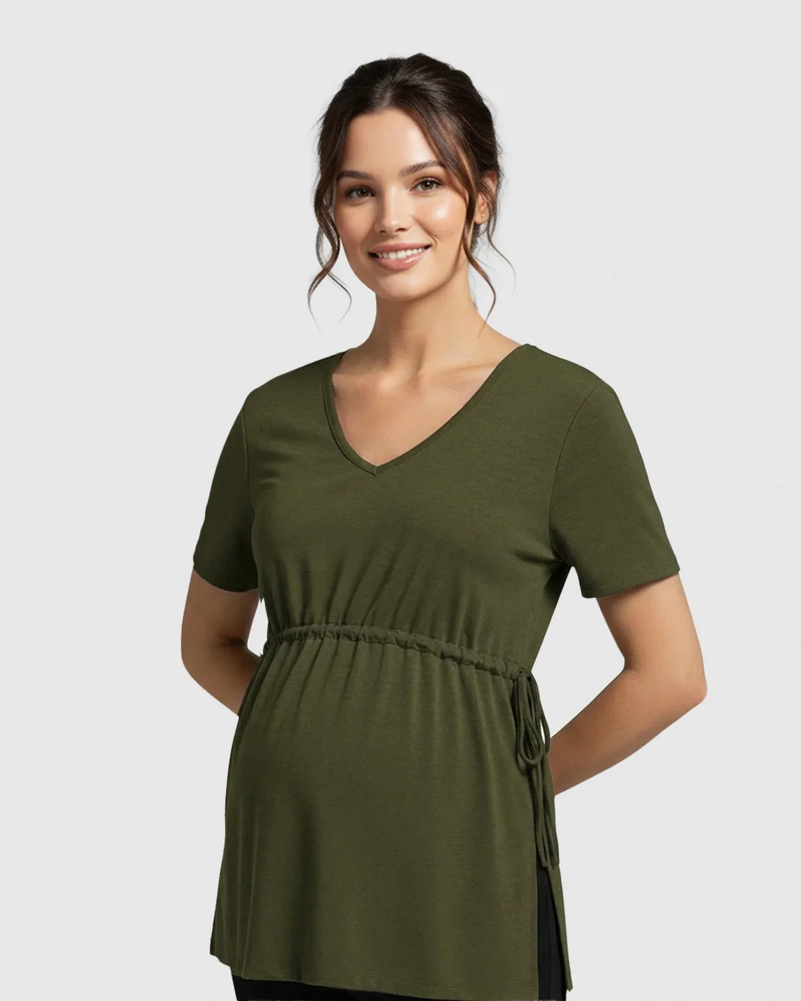 Bump Society – The Comfort Collection: Elastic-Waist Babydoll Maternity Top